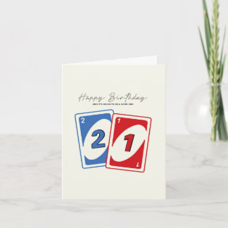 Verjaardagskaart 21 jaar kaart