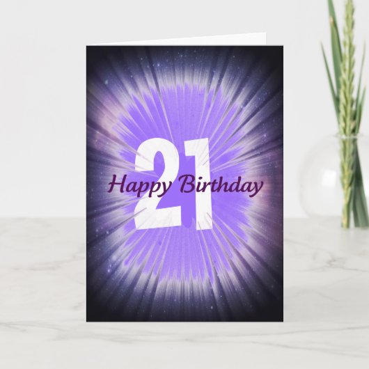 Verjaardagskaart 21 jaar kaart (Voorkant)