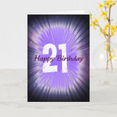 Verjaardagskaart 21 jaar kaart (Gele Bloem)