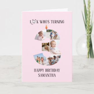 Verjaardagskaart 3e verjaardag kaart