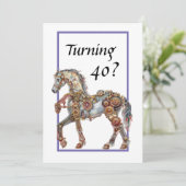 Verjaardagskaart 40 jaar kaart (Staand voorkant)