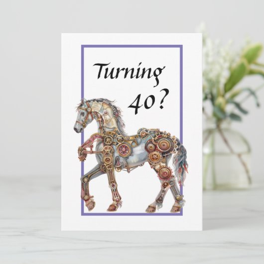 Verjaardagskaart 40 jaar kaart (Staand voorkant)