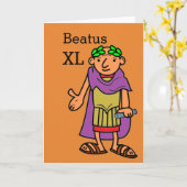 Verjaardagskaart 40ste verjaardag Romeinse keizer Kaart (Gele Bloem)