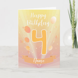 Verjaardagskaart 4 jaar kaart