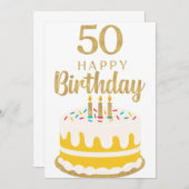 Verjaardagskaart 50 jaar kaart (Voorkant / Achterkant)