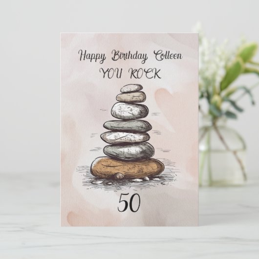 Verjaardagskaart 50ste Je Bent Super Kaart (Staand voorkant)