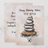 Verjaardagskaart 50ste Je Bent Super Kaart (Voorkant / Achterkant)