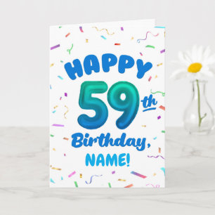 Verjaardagskaart 59 jaar met eigen naam kaart