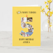 Verjaardagskaart 5 jaar foto kaart (Gele Bloem)