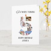 Verjaardagskaart 5 jaar foto kaart (Gele Bloem)