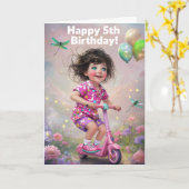 Verjaardagskaart 5 jaar kaart (Gele Bloem)