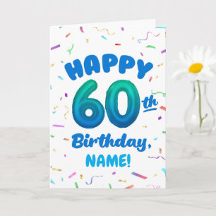 Verjaardagskaart 60 jaar met eigen naam kaart