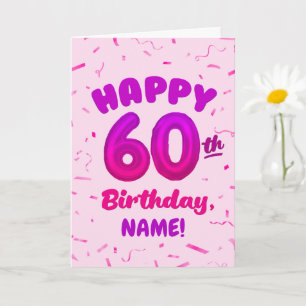 Verjaardagskaart 60 jaar met eigen naam kaart