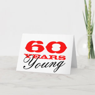 Verjaardagskaart 60 jaar voor 60 jaar jonge man of kaart