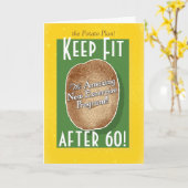 Verjaardagskaart 60ste: Fitnessprogramma voor aard Kaart (Gele Bloem)