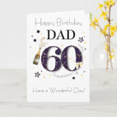 Verjaardagskaart 60ste verjaardag - Gepersonalisee Kaart (Gele Bloem)
