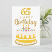verjaardagskaart 65 jaar kaart (Staand voorkant)