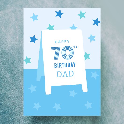 Verjaardagskaart 70 jaar met eigen naam kaart