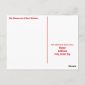 Verjaardagskaart 75 jaar - in rood briefkaart (Achterkant)