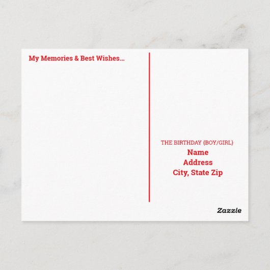 Verjaardagskaart 75 jaar - in rood briefkaart (Achterkant)