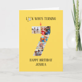 Verjaardagskaart 7 jaar foto kaart