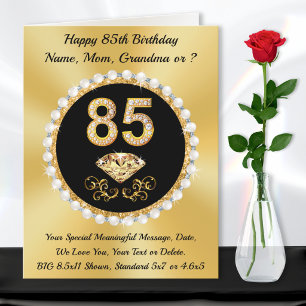 Verjaardagskaart 85 jaar Vrouw, Moeder, Oma, Kaart