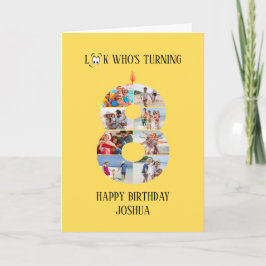 Verjaardagskaart 8 jaar kaart