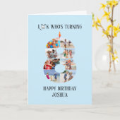 Verjaardagskaart 8 jaar kaart (Gele Bloem)