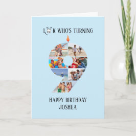 Verjaardagskaart 9 jaar kaart