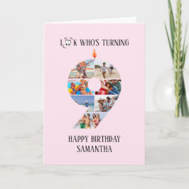 Verjaardagskaart 9 jaar kaart