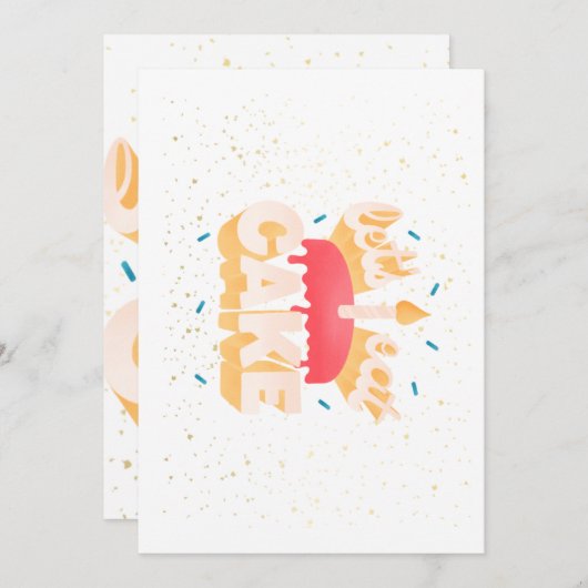 verjaardagskaart aankondiging (Voorkant / Achterkant)