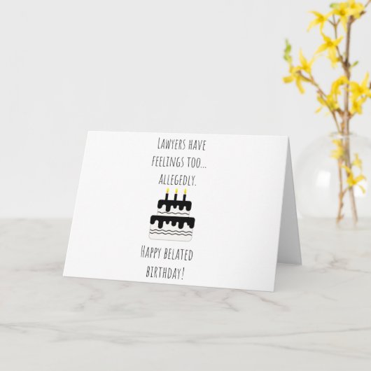 Verjaardagskaart advocaat kaart (Gele Bloem)