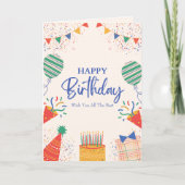 Verjaardagskaart afdrukbaar - Verjaardagsgroet onl Kaart (Voorkant)