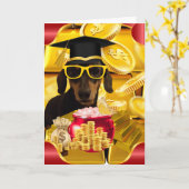 Verjaardagskaart afgestudeerde kaart (Gele Bloem)