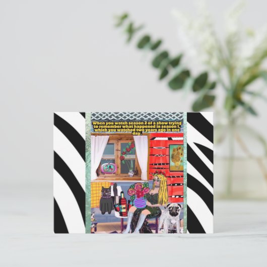 Verjaardagskaart ansichtkaart briefkaart (Staand voorkant)