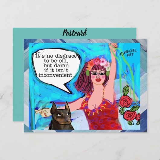 Verjaardagskaart-ansichtkaart Briefkaart (Voorkant / Achterkant)