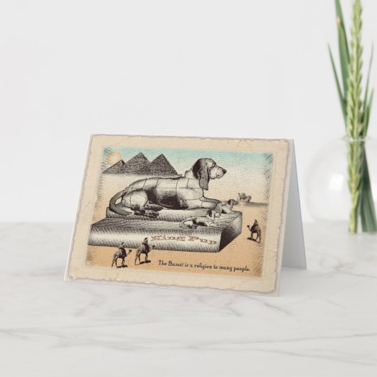 Verjaardagskaart - Basset sphinx Kaart (Voorkant)