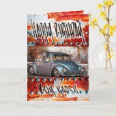 Verjaardagskaart Beatle Kaart (Gele Bloem)