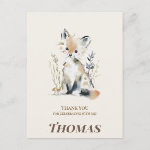 Verjaardagskaart bedanken bos-thema briefkaart