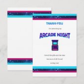 Verjaardagskaart bedankje Kinderen Arcade Avond Bedankkaart (Voorkant / Achterkant)