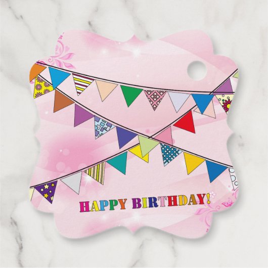 verjaardagskaart bedankjes labels (Achterkant)