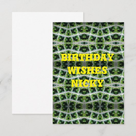 verjaardagskaart bedankkaart (Voorkant / Achterkant)