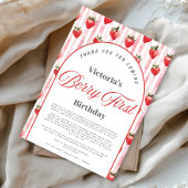 Verjaardagskaart bedankt Berry 1 jaar Kaart