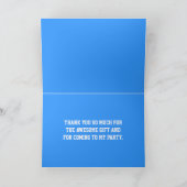 Verjaardagskaart bedankt jongensfeestje (Binnen)