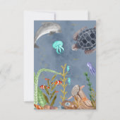 Verjaardagskaart Bedankt Oceanedieren Walvis Feest (Achterkant)