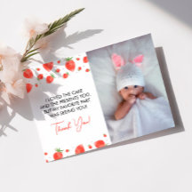 Verjaardagskaart bedankt voor de foto's van Berry'