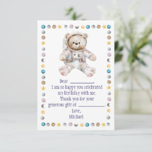 Verjaardagskaart bedankt voor de ruimte