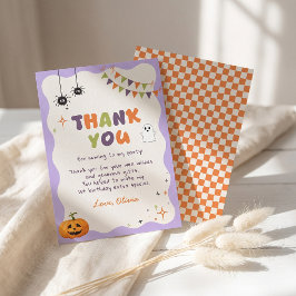 Verjaardagskaart bedankt voor Halloween-feestje