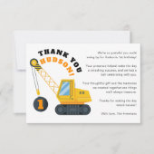 Verjaardagskaart bedankt voor hijskraan (Voorkant)