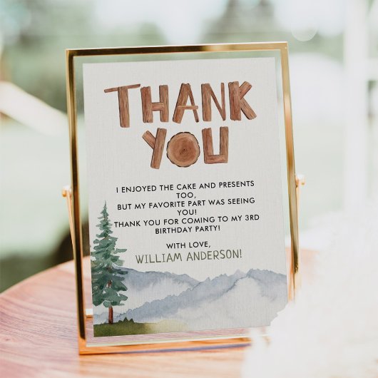 Verjaardagskaart Bedankt voor Houtland